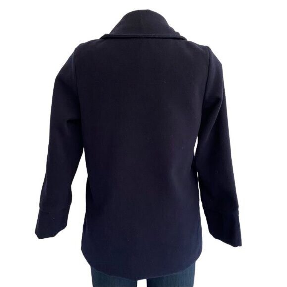 XinyuFushi Pea Coat Blue Jacket Gold Button Women's Coat Size Small - Picture 9 of 11